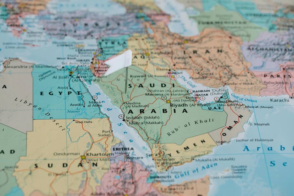 Landkarte der Arabischen Halbinsel